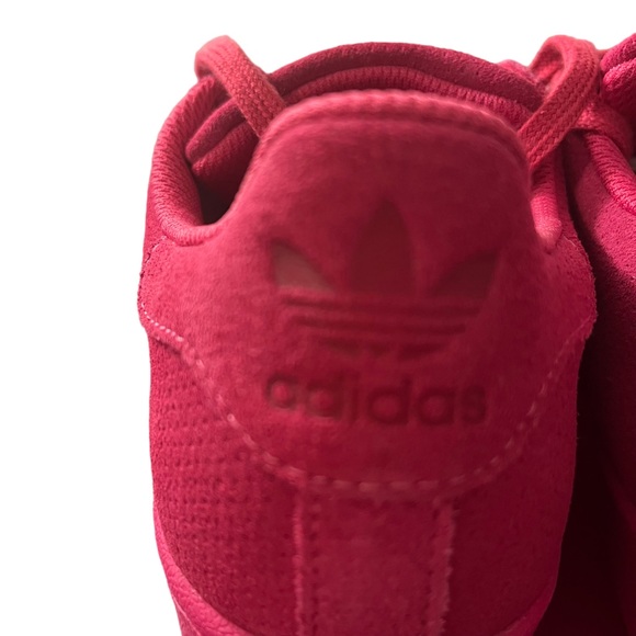 Adidas Originals Superstar J Hot Pink Suede Sneakers, Boys 6Y/Women’s 8 - Picture 8 of 9